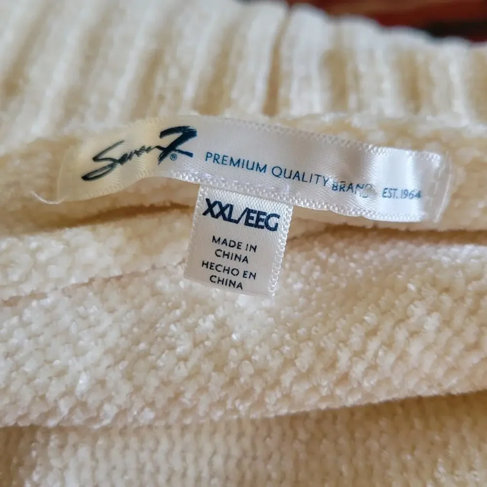 XXL Seven7 Cream Ivory Long Knit Cardigan Sweater